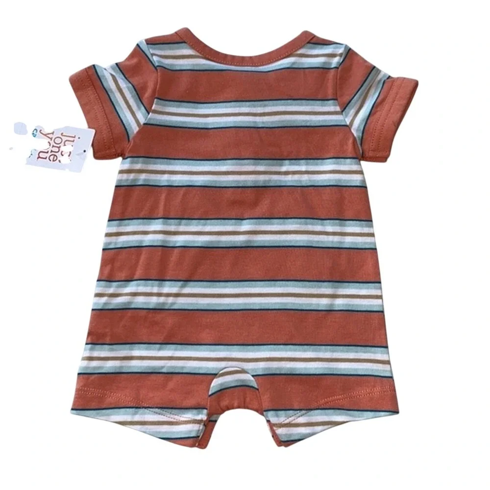 Just One You Carter's Baby Boy Newborn Orange Tiger Stripe Romper NB‎